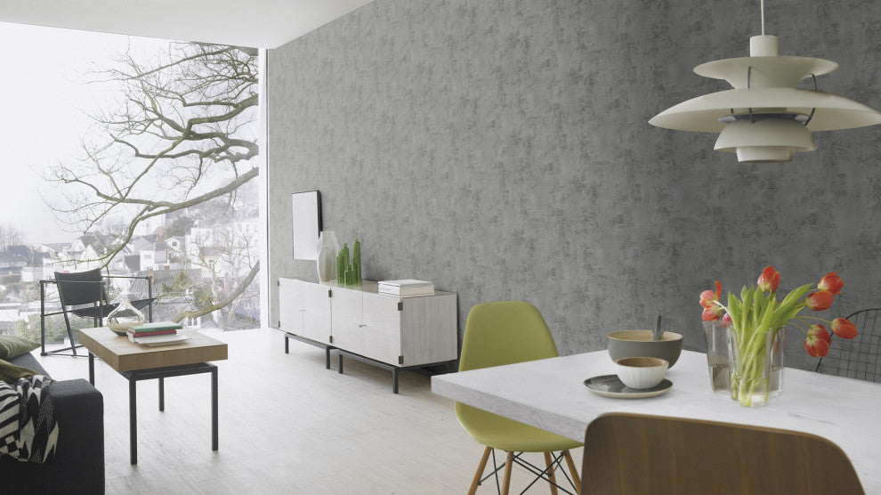 Osborn Charcoal Distressed Texture Wallpaper Bolt