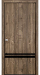 Bi-fold Doors 64 x 84 | Planum 0012 Walnut with  | Sturdy Tracks