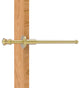 Carolina Retractable Pullout Garment Rod, Satin Brass