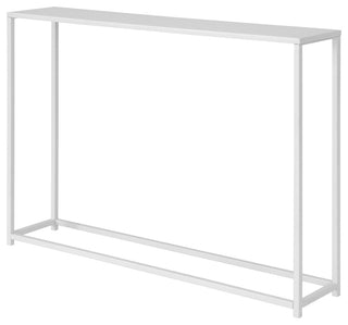 Pangea Home Miley 38" Rectangular Modern Metal Console Table in White