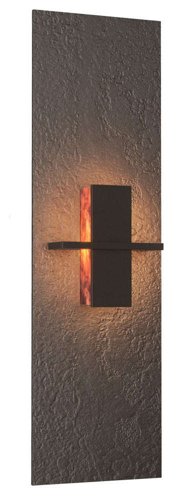 Aperture Vertical Sconce, Oil Rubbed Bronze, Topaz Glass