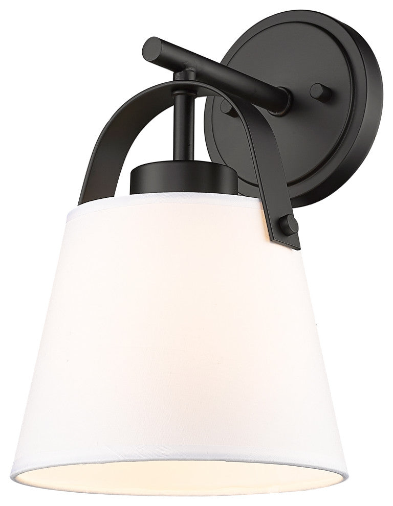 Z-LITE 1-Light Wall Sconce, Matte Black