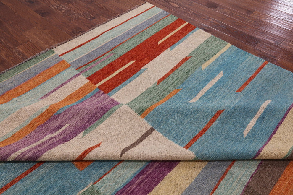 Kilim Flat Weave Wool On Wool Rug 9' 11" X 13' 6" - Q12590