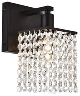 Elegant Lighting LD7006 Phineas 8" Tall Bathroom Sconce - Black