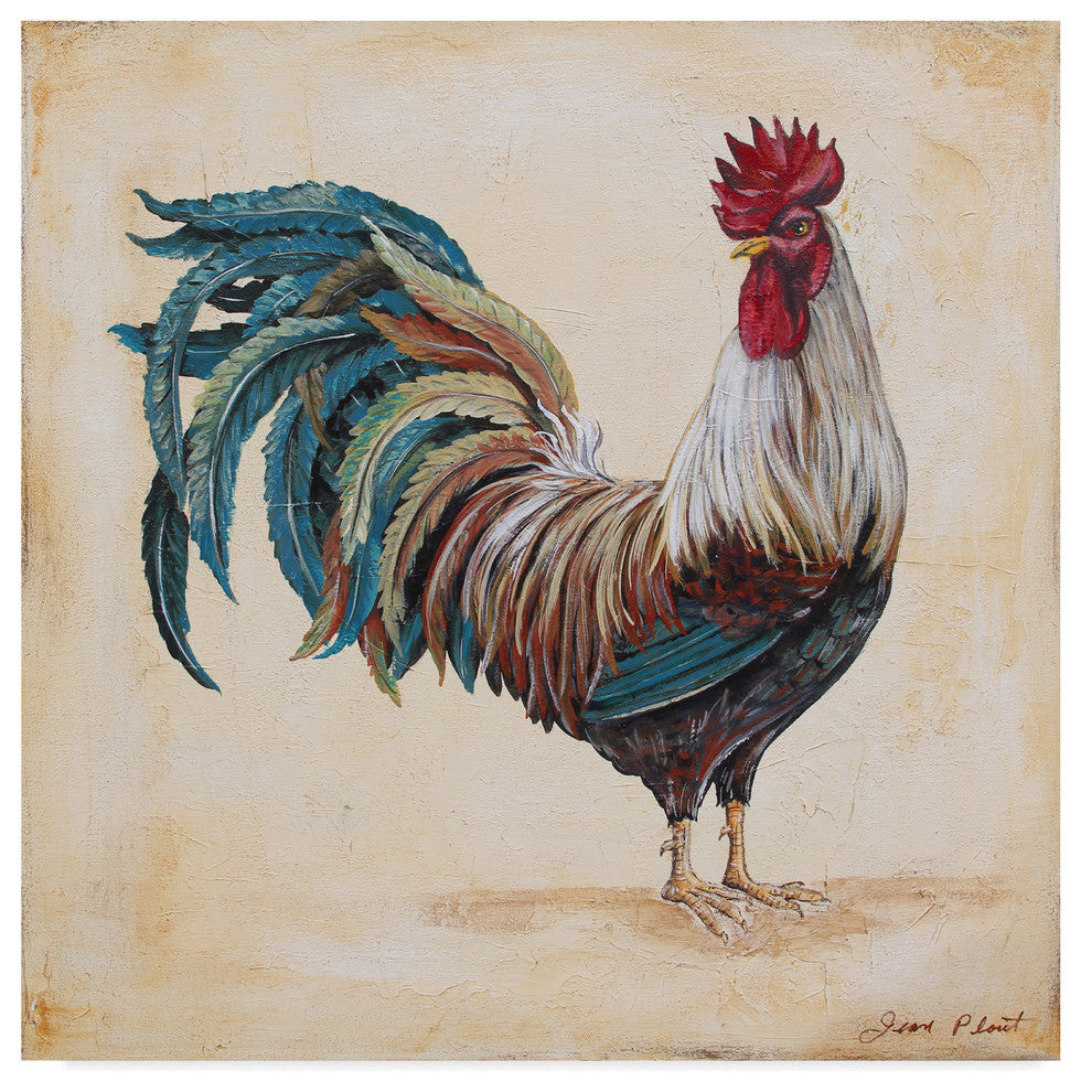 Jean Plout 'Rooster 4' Canvas Art