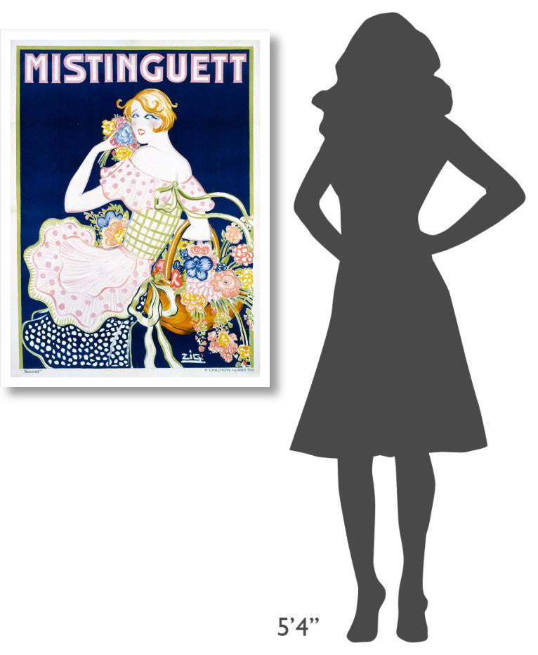 "Mistinguett" Digital Paper Print by Zig, 29"x38"