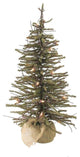 4'' Pre-Lit Warsaw Twig Artificial Christmas Tree in Burlap Base, Clear Lights
