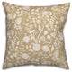 Gold and White Florals 18x18 Spun Poly Pillow