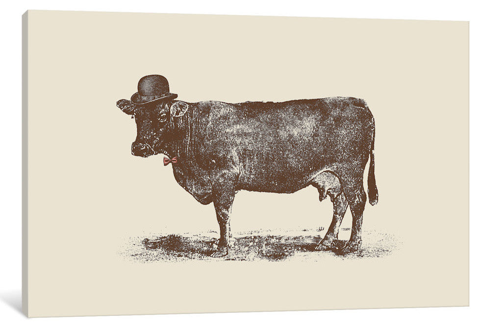 "Cow Cow Nut" by Florent Bodart, Canvas Print, 26"x18"