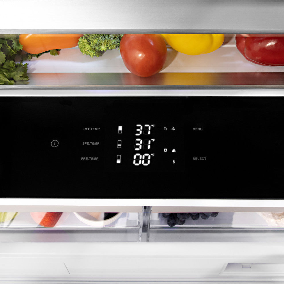 ZLINE 36" Built-in Refrigerator With a Gold Handle, RBIVZ-36-G
