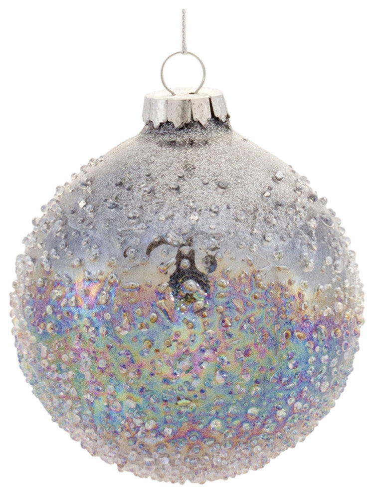 Irredescent Glass Ball Ornament, 12-Piece Set