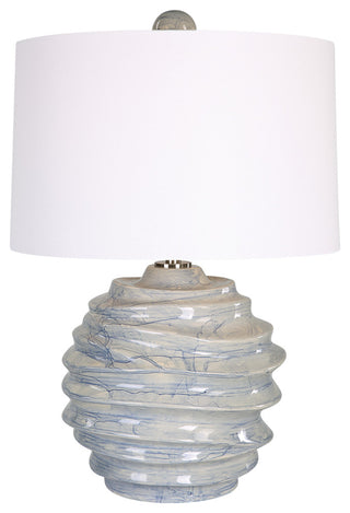 Uttermost Waves Blue and White Accent Lamp