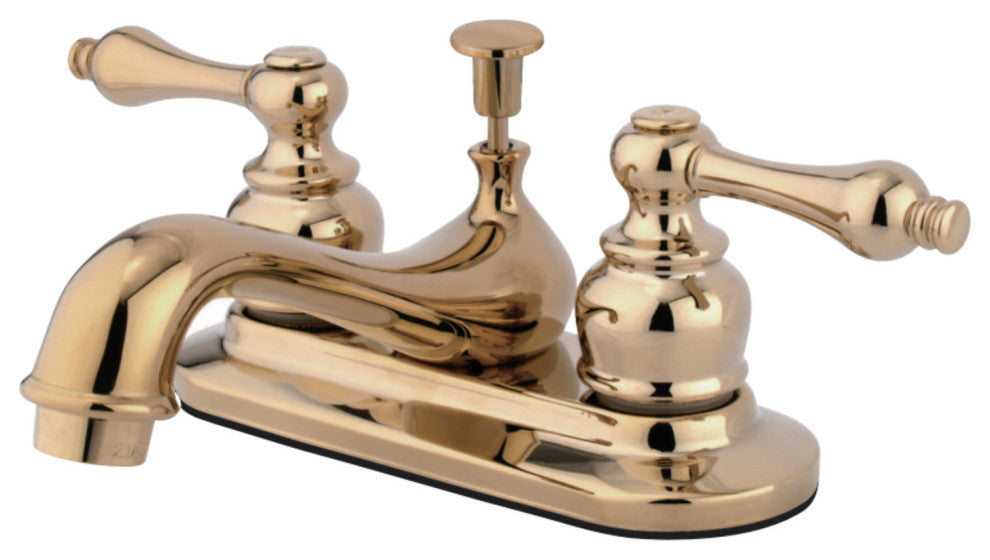 Kingston Brass 4" Centerset Bathroom Faucet, Polished Brass