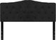 Cambridge Tufted Upholstered Queen Size Headboard in Black Fabric