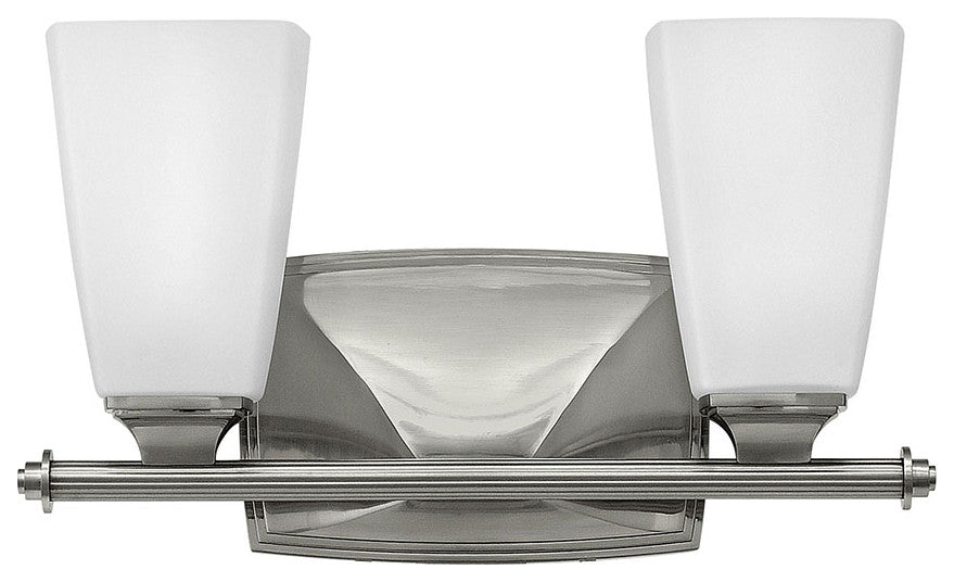 Hinkley Darby Two Light Vanity, Brushed Nickel