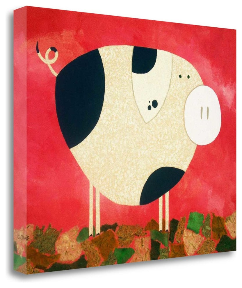 "Pig Newton" By Casey Craig, Giclee Print on Gallery Wrap Canvas, Ready to Hang