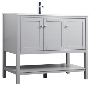42" Single Bathroom Vanity, Grey