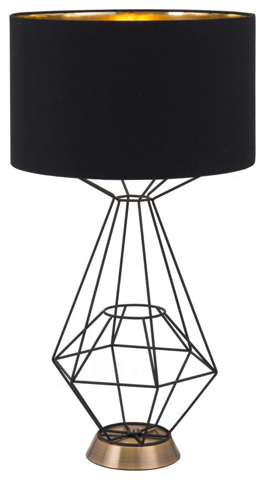 Table Lamp, Steel Metal, Black, Kitchen Lounge Cafe Bistro Lobby Hospitality