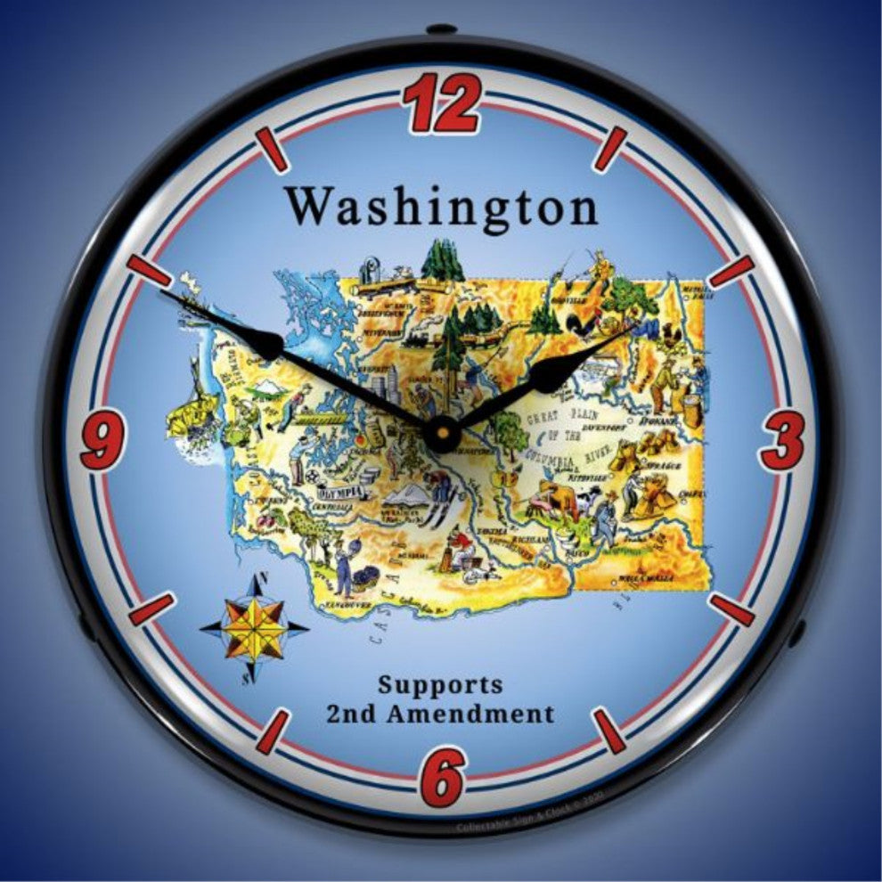 N20031070 Washington Supports the 2nd Amendment Clock