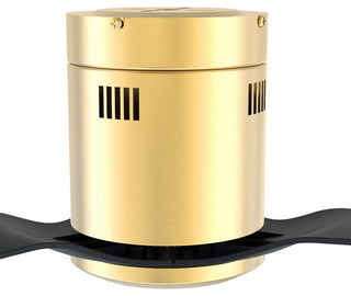 CARRO 52" 3 Blades Flush Mount Ceiling Fan with Remote Control No Light, Black/Gold