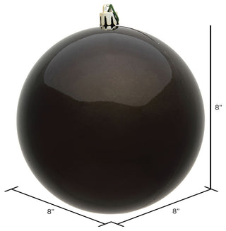 Vickerman 8" Gunmetal Shiny Ball Ornament
