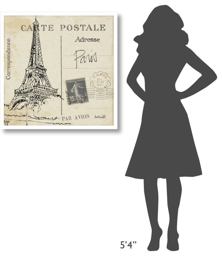 "Postcard Sketches III" Digital Paper Print by Anne Tavoletti, 32"x32"