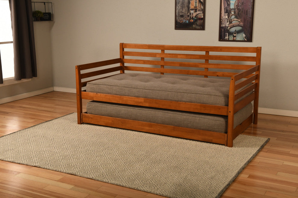 Boho Daybed With Pop Up and Linen Stone Mattresses, Barbados