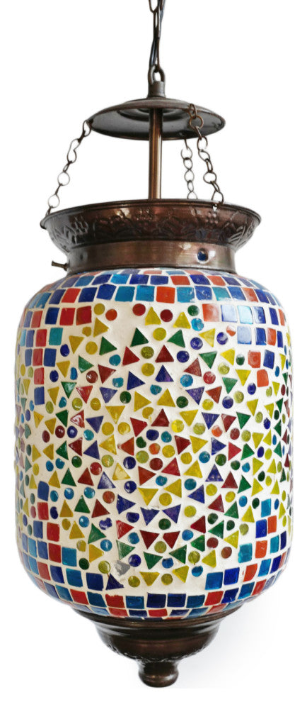 Mosaic Colorful Pendant Lantern