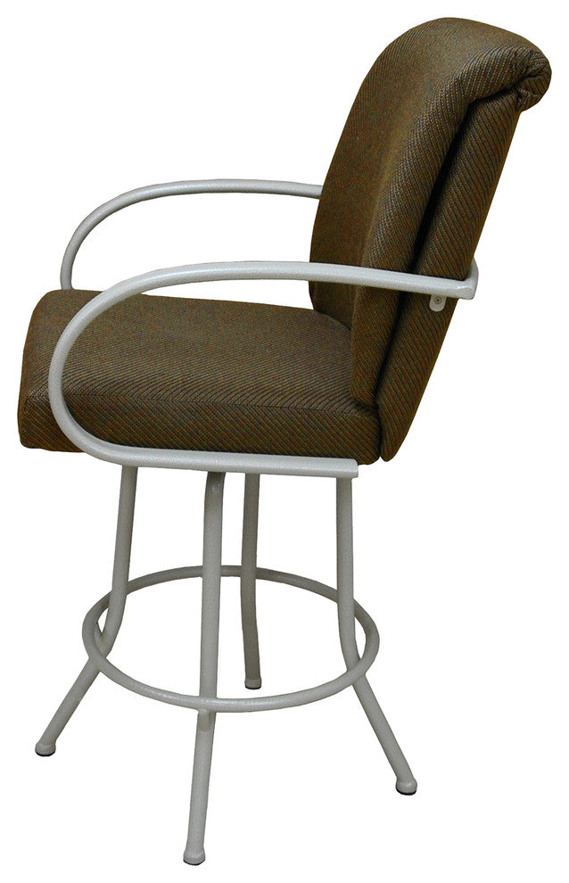 Negev Brown White Frame Bar Stool, 30"