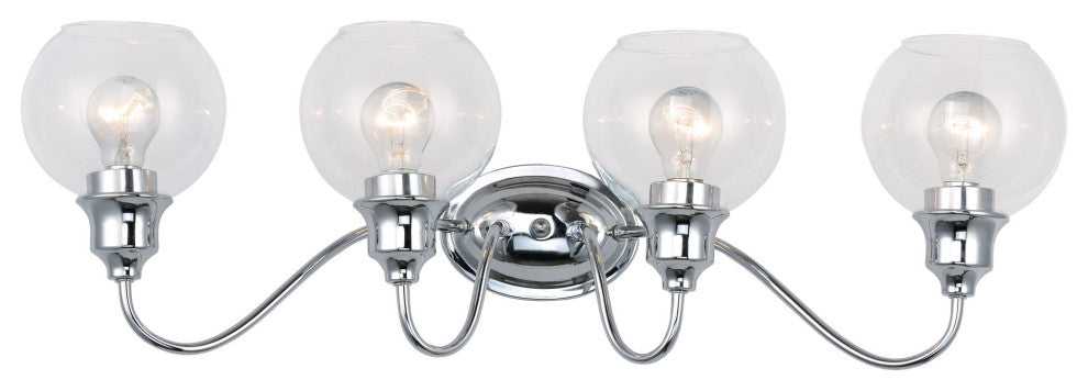 Maxim 1114 Ballord 4 Light 31"W Bathroom Vanity Light - Polished Chrome