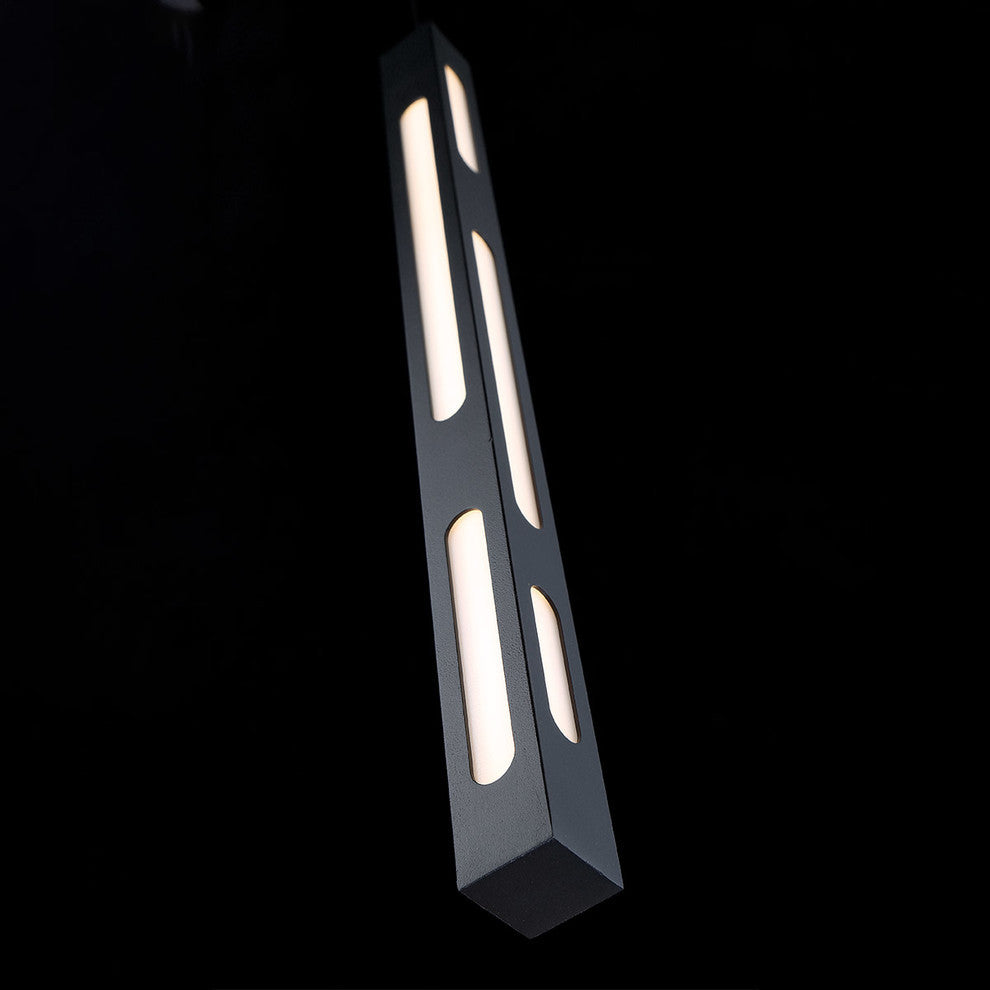 Flute 18" LED Pendant 3000K, Black