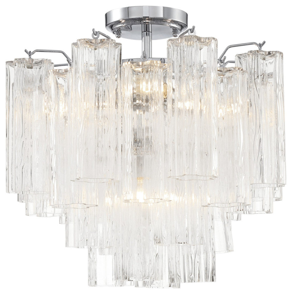 Crystorama Lighting Group ADD-300-CL_CEILING Addis 4 Light 18"W - Polished