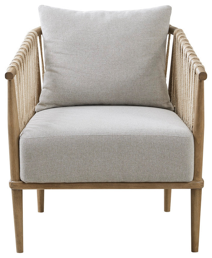 Madison Park Odessa Natural Cabin Jute Twine Rope Lounge Accent Chair