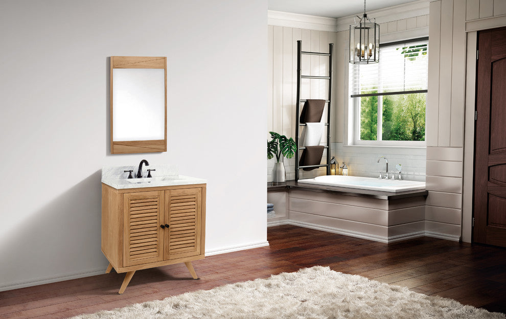 Avanity Harper Vanity Combo, Natural Teak, 30"