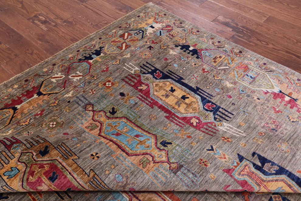 Handmade Tribal Fine Serapi Wool Rug 8' 0" X 10' 1" - Q12527