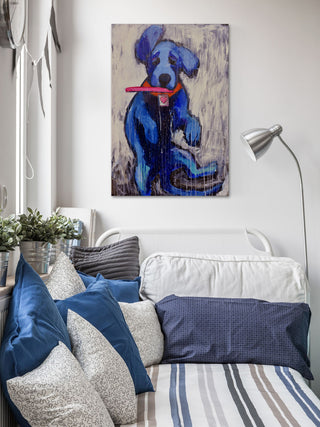 "Frisbee Caught" Painting Print on Wrapped Canvas, 16"x24"