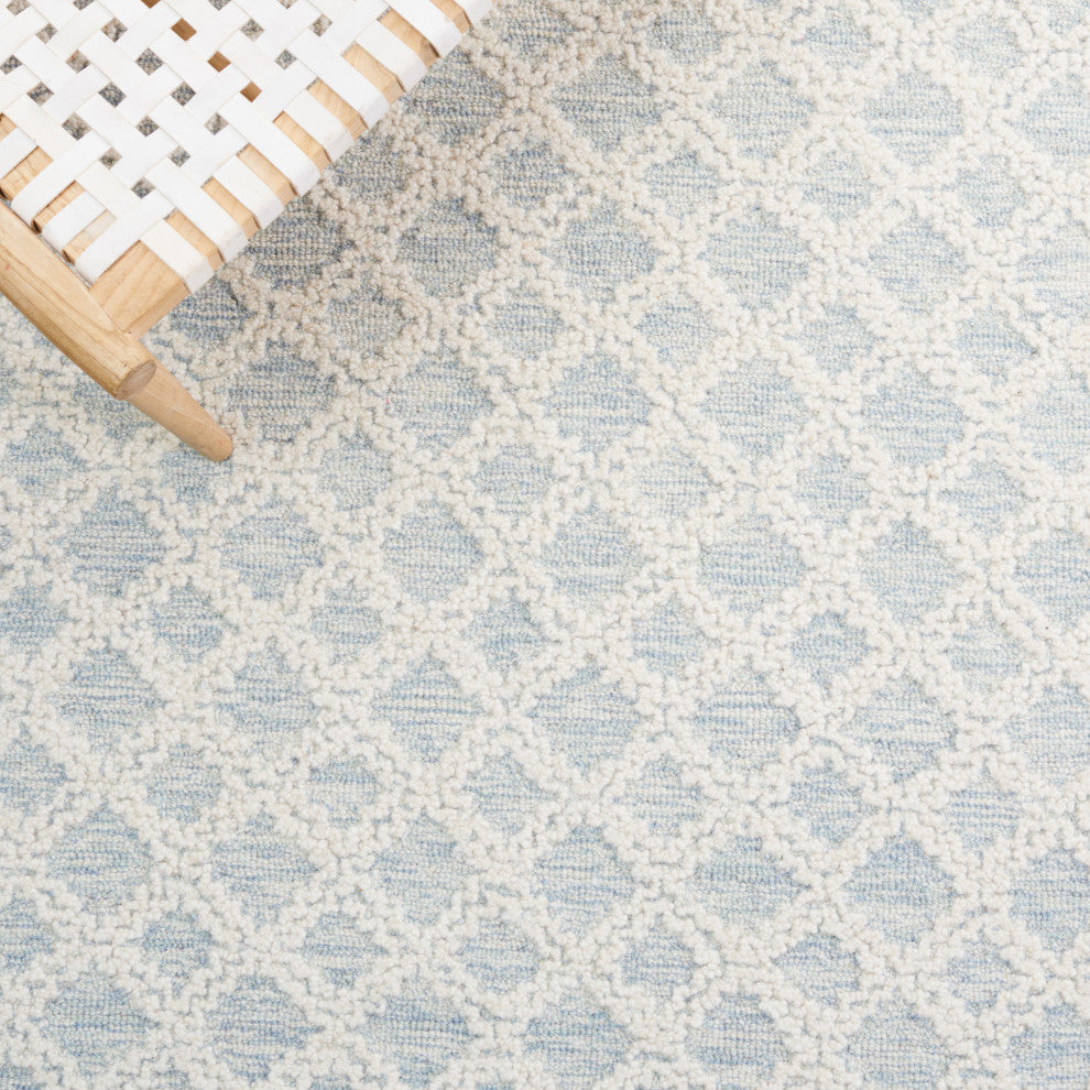 Safavieh Couture Abstract Collection, ABT466 Rug, Blue/Ivory, 5'x8'
