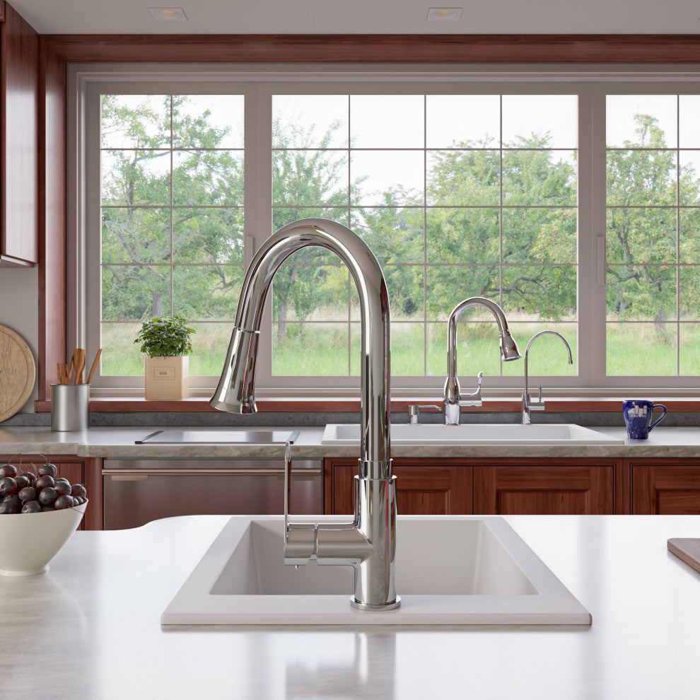 ALFI brand AB1720DI Alfi Trade 16-1/8" Drop In Single Basin - Chocolate