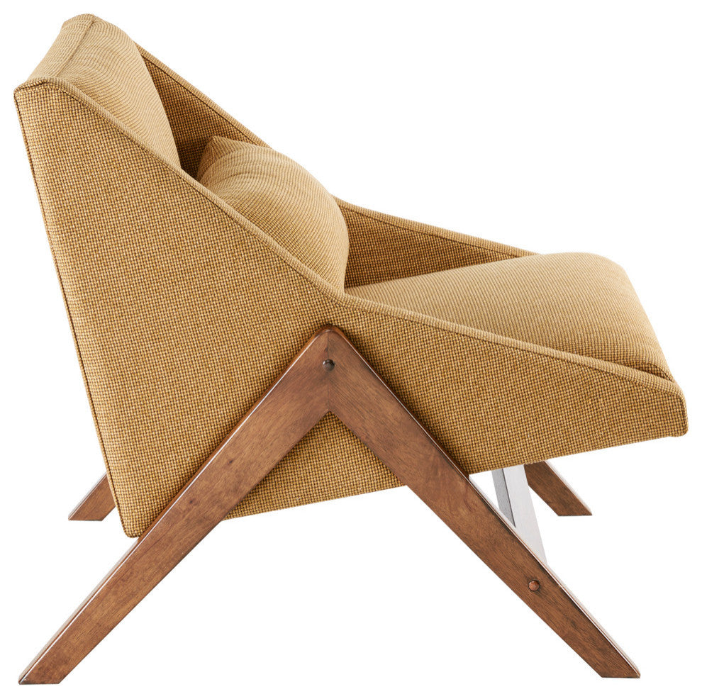 INK+IVY Mid-Century Modern Recessed Accent Chair Armchairs