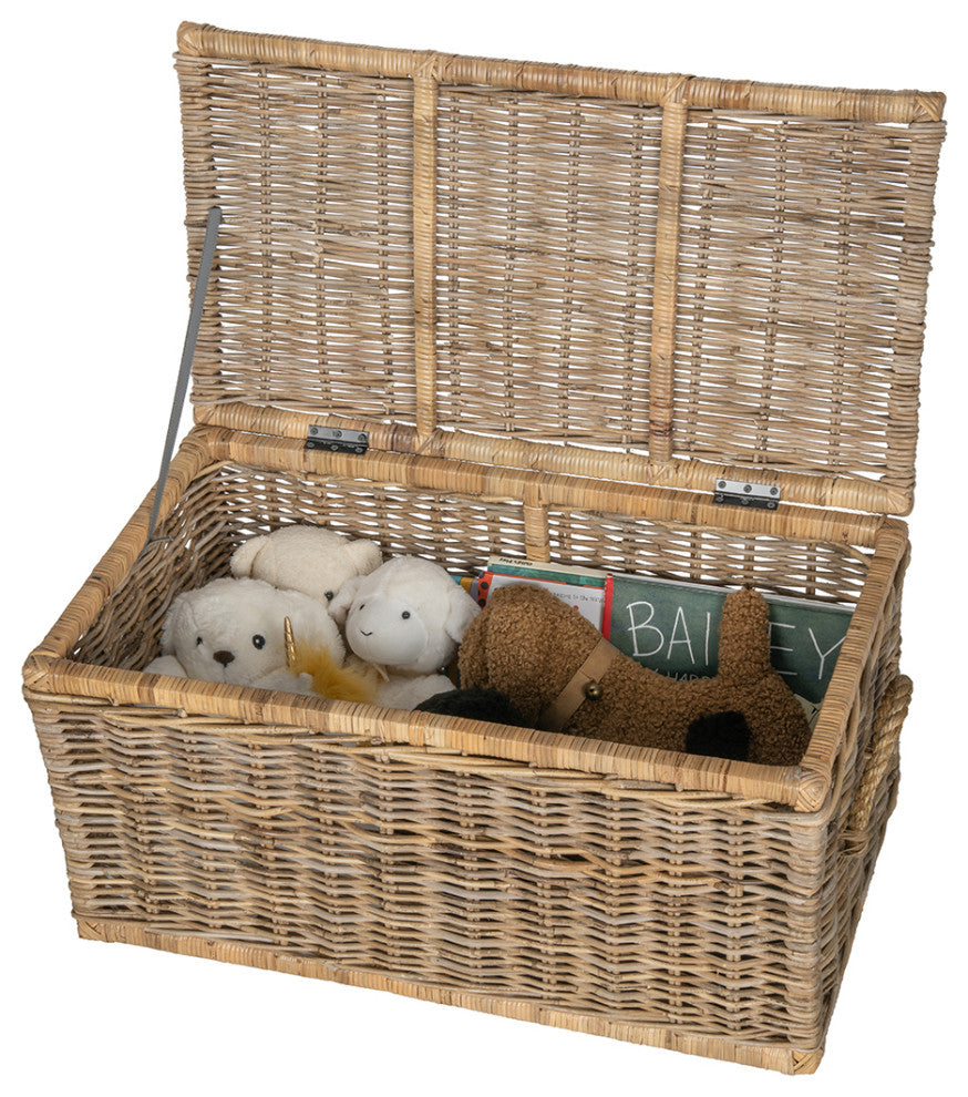 Rattan Kobo Decorative Storage Trunk With Lid, Small