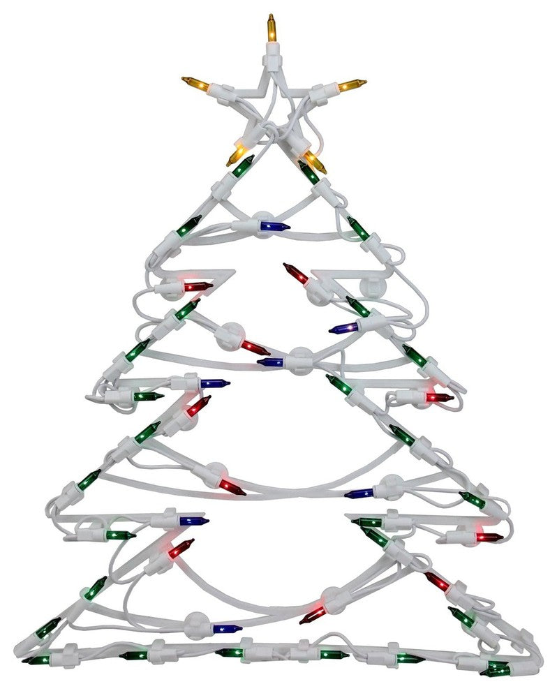 18" LED Lighted Tree Christmas Window Silhouette Decoration