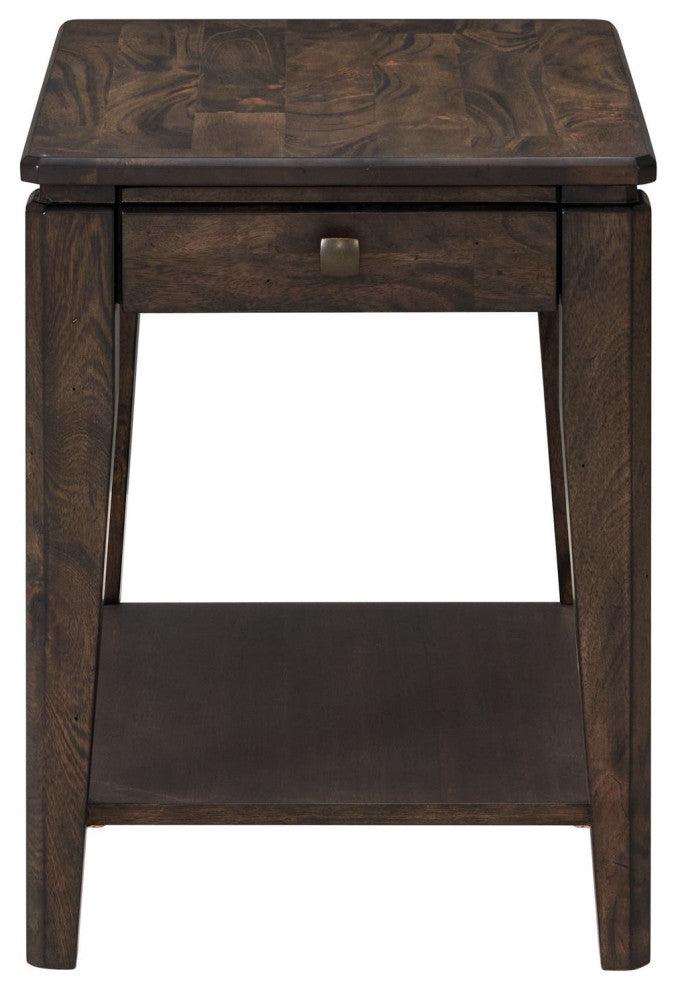 Kauai 18" Wide Chairside Table, Brushed Mango Wood
