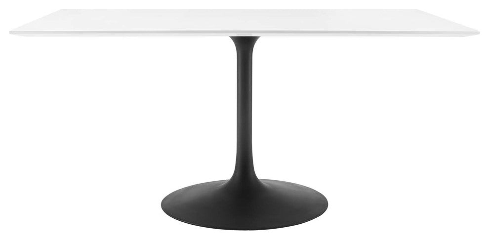 Lippa 60" Rectangle Wood Dining Table Black White