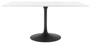 Lippa 60" Rectangle Wood Dining Table Black White