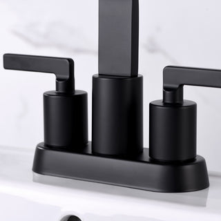 Luxier MSC14-T Single-Handle Bathroom Faucet With Drain, Matte Black