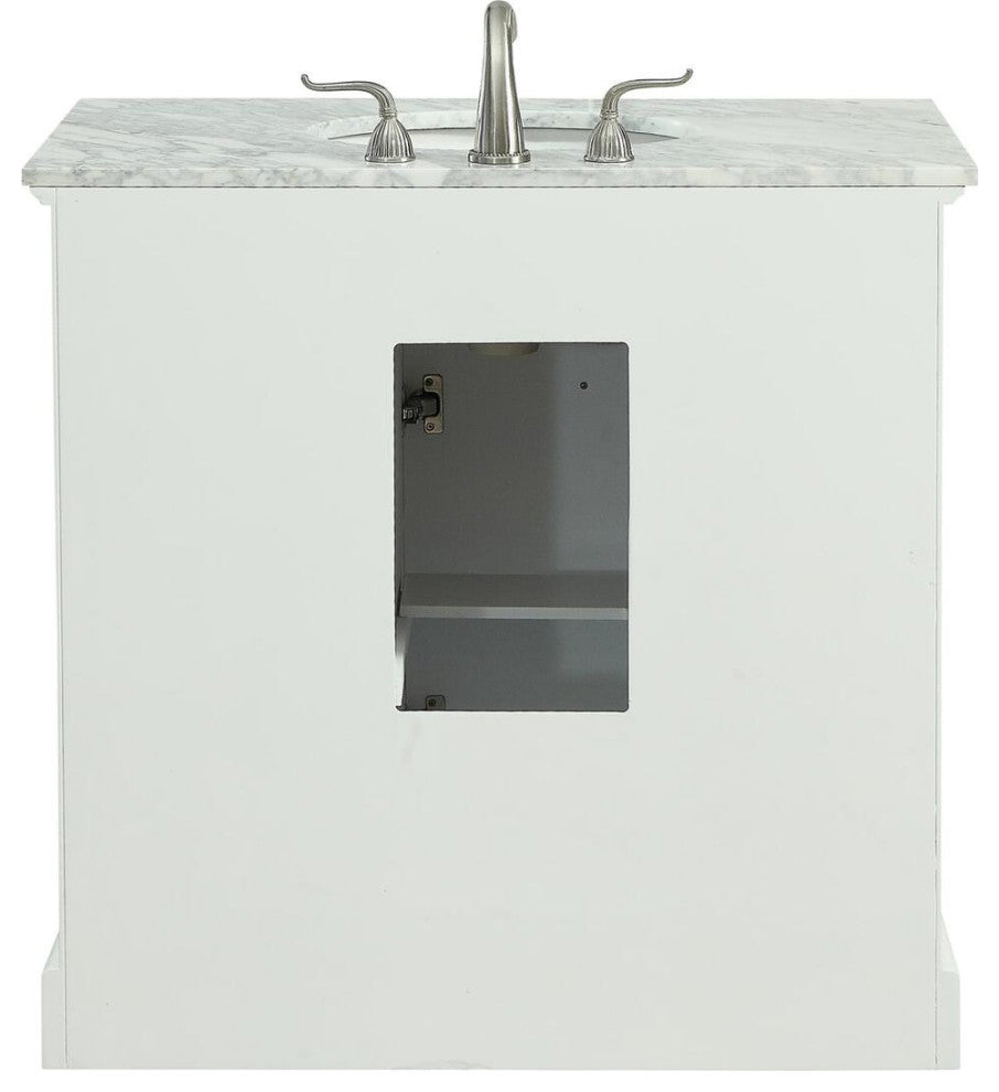 Elegant VF15036WH 36" Single Bathroom Vanity Set, White
