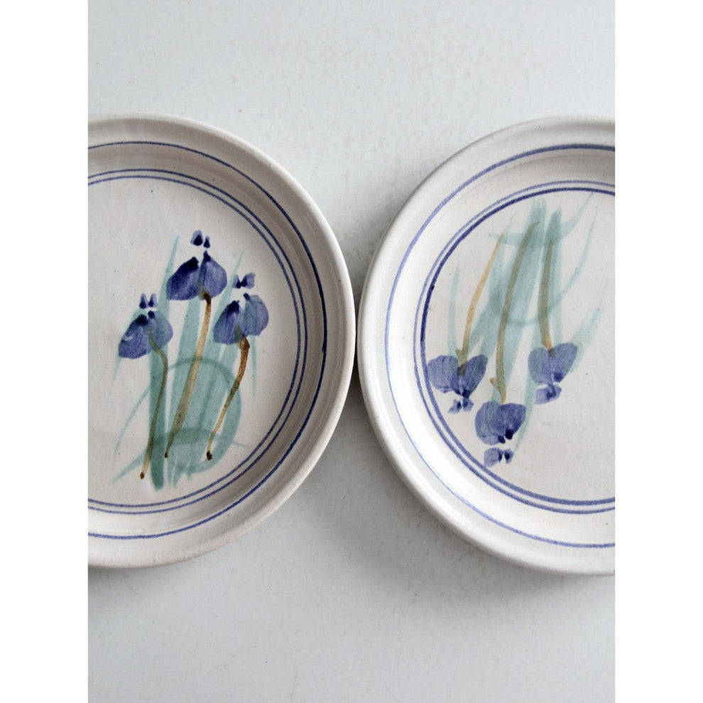 Consigned, Vintage Studio Pottery Plates Pair
