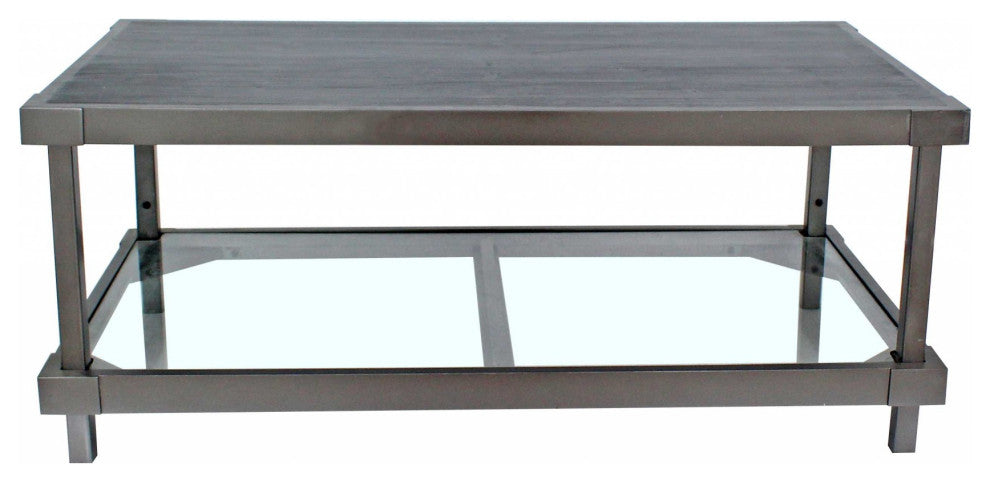 24" x 44" x 18" Charcoal, Wood Console Table