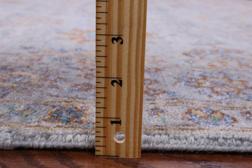 Wool and Silk Hand Knotted Persian Rug 6' 0" X 8' 11" Q6078