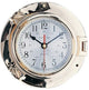 5.5" Polished Brass Quartz Porthole Clock